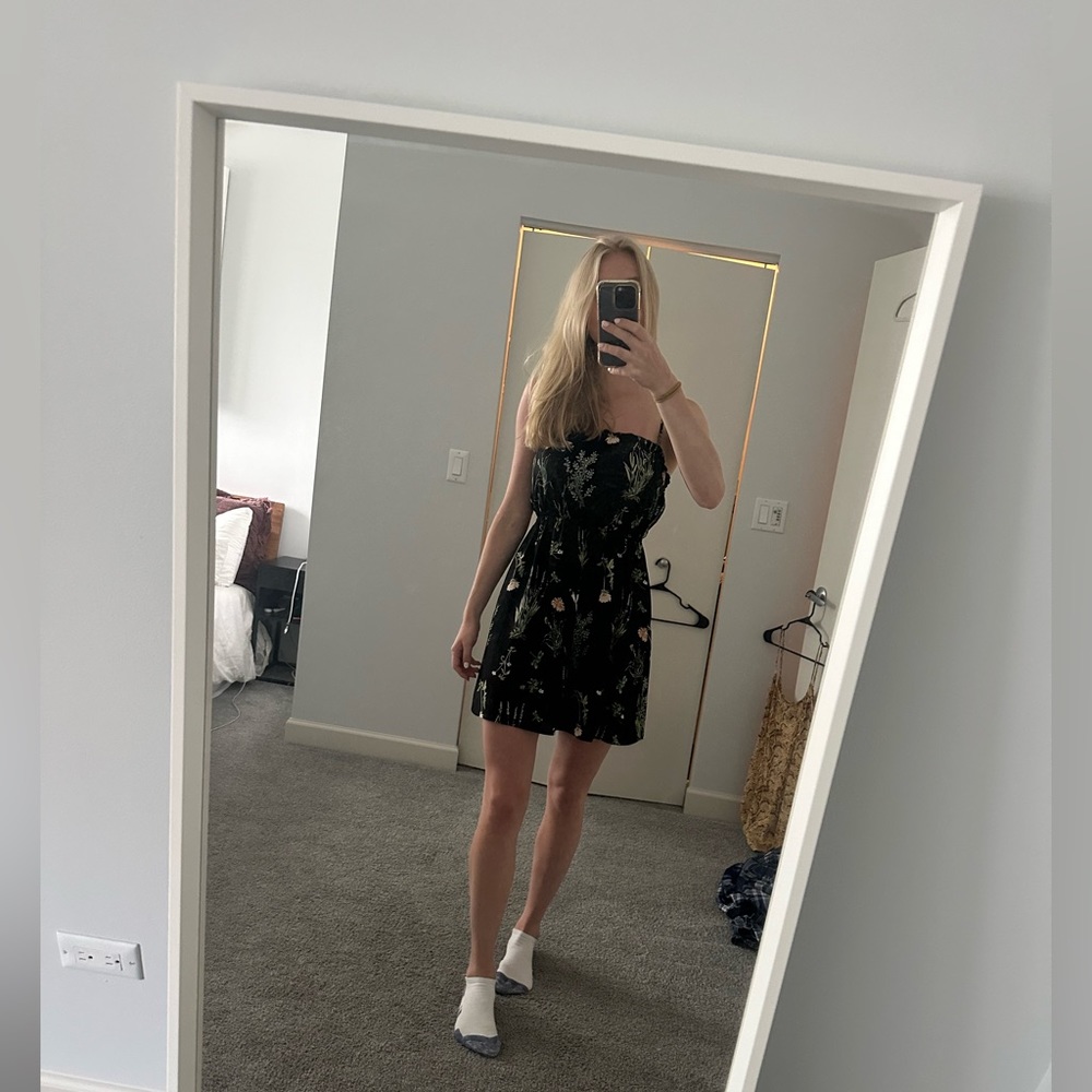 Aritzia black pattern Mini dress